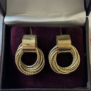 Gold hooped earrings